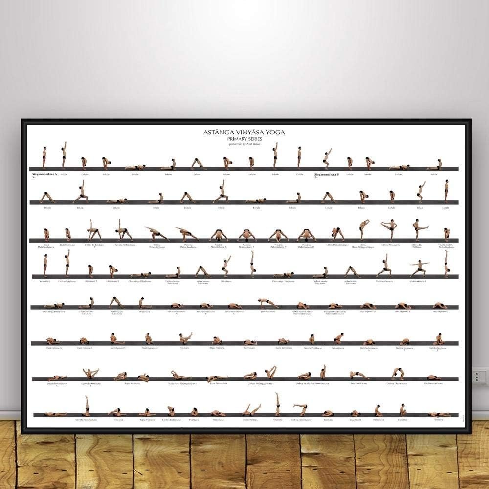 Yoga Ashtanga Poster,Oggettistica Casa Astratta Moderna Arte Della Parete Pittura Su Tela Stampa Immagini A Parete Camera Da Letto Decorazione Palestra,Per Pareti Della Camera Da Letto Donne-40X60Cm