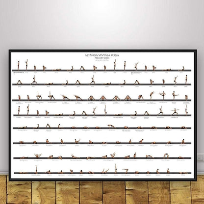 Yoga Ashtanga Poster,Oggettistica Casa Astratta Moderna Arte Della Parete Pittura Su Tela Stampa Immagini A Parete Camera Da Letto Decorazione Palestra,Per Pareti Della Camera Da Letto Donne-40X60Cm