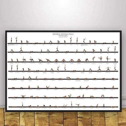 Yoga Ashtanga Poster,Oggettistica Casa Astratta Moderna Arte Della Parete Pittura Su Tela Stampa Immagini A Parete Camera Da Letto Decorazione Palestra,Per Pareti Della Camera Da Letto Donne-40X60Cm