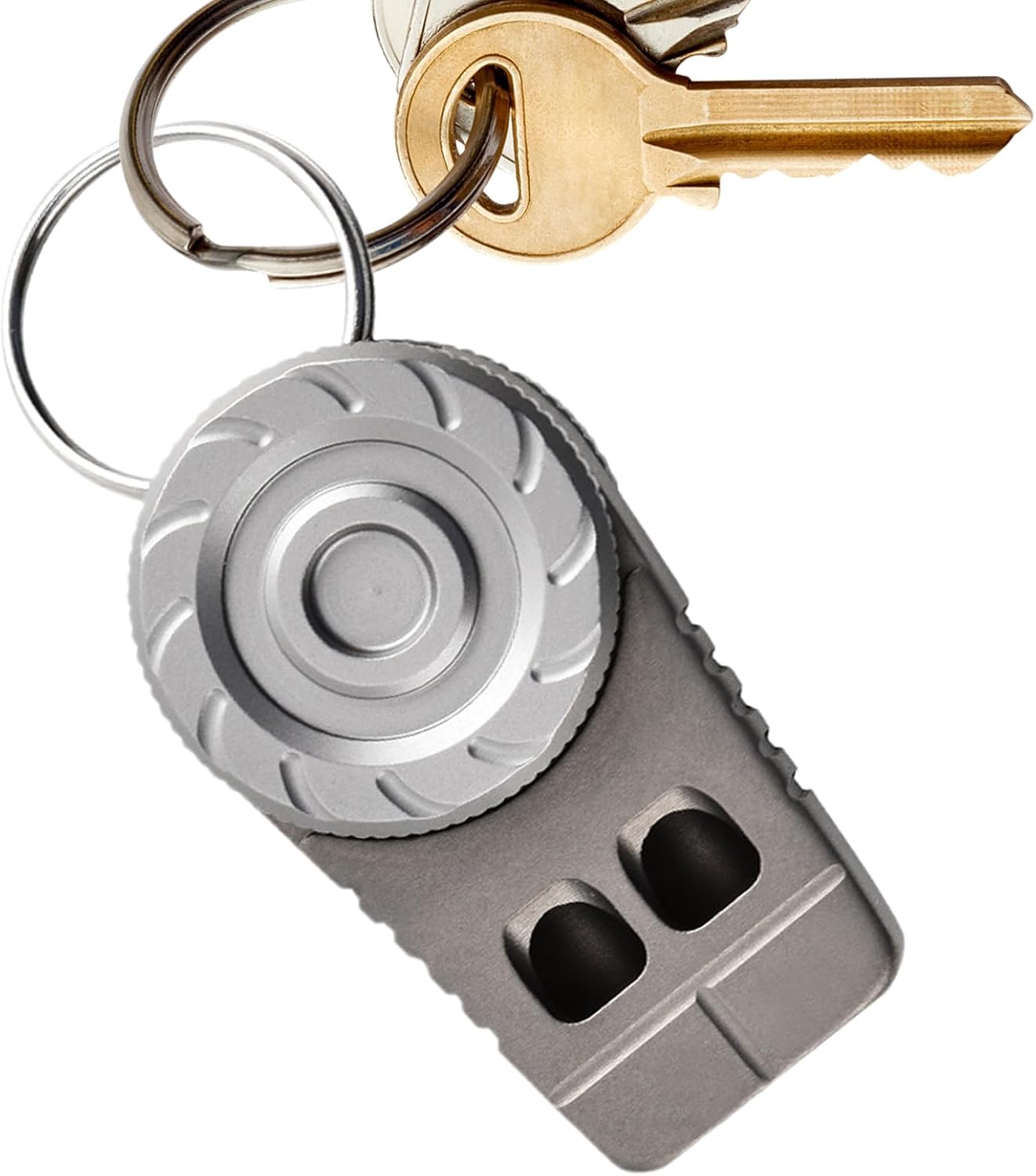 Générique Safety Whistle, Titanium Alloy Signaling, Multifunctional Survival Tool, Loud & Design, Lightweight and Compact, for Pet Training, Camping, Kayaking, Hunting, Fishing, Attributo singolo, Se