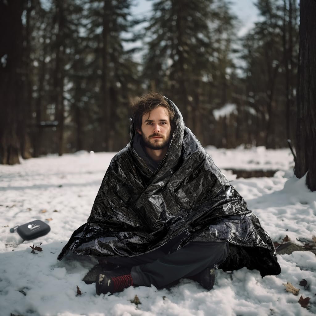 WEWESEN OUTDOOR Mylar Emergency Blankets 4 Pack of Extra Large Thermal Foil NASA Designed Space Blankets for Camping, Hiking, Rescue, and Car Use - Reflective Heavy Duty Survival Blanket