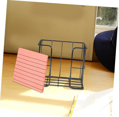 Operitacx Small Notepad Holder for Workspace Organization Elegant Memo Pad Storage Basket Compact Design for and Office Supplies