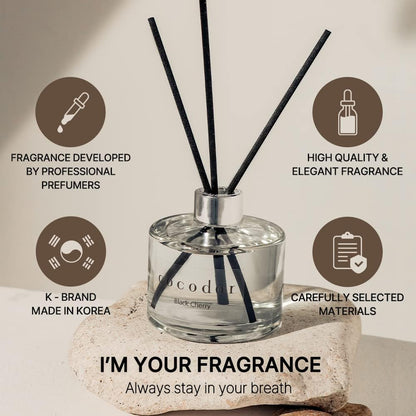 COCODOR Signature Reed Diffuser - Lovely Peony - 200ml - Reed Diffuser, Reed Diffuser Set, Oil Diffuser & Reed Diffuser Sticks, Room Décor & Office Décor, Home Fragrance, Gift