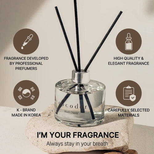 COCODOR Signature Reed Diffuser - Pure Cotton - 200ml - Reed Diffuser, Reed Diffuser Set, Oil Diffuser & Reed Diffuser Sticks, Room Décor & Office Décor, Home Fragrance, Gift