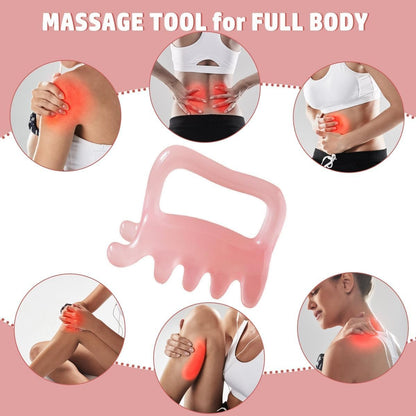 BIG SIZE Fascia Cellulite Massage Tool, Trigger Points Myofascial Release Tool for Neck, Shoulder, Back, Resin Body Massager Tension Relief Back (Pink)