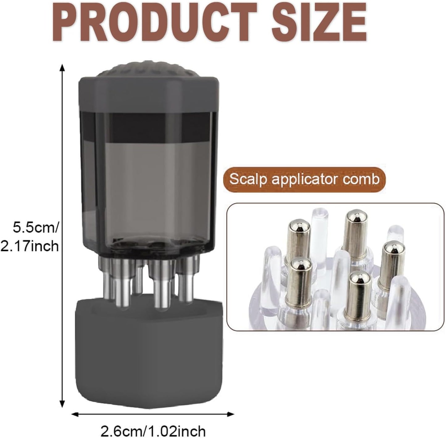 Wzenclave Scalp Applicator Comb and Oil Bottle for Hair Growth Care - Essential Oil Treatment and Massager (2Pcs)
