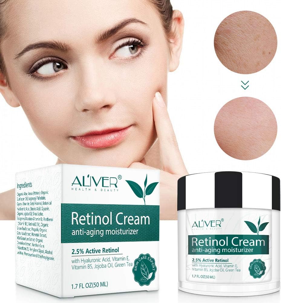 Retinol Face Cream, IFUDOIT Moisturizing Face Cream with 2.5% Retinol, Hyaluronic Acid, Anti-Wrinkle Day and Night Cream for Women and Men, for All Skin Types