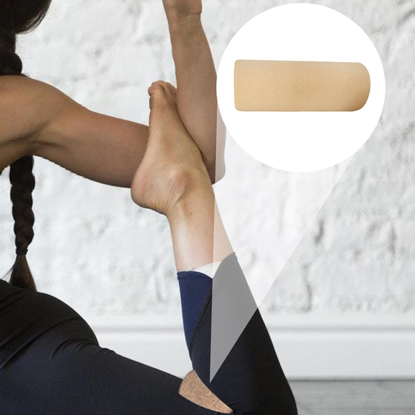 Colonna di yoga in sughero, rullo per esercizi – Rullo di sughero per tutto il corpo – Rullo elastico muscolare, attrezzo per l'allenamento a casa, palestra, allenamento, allenamento 'equilibrio