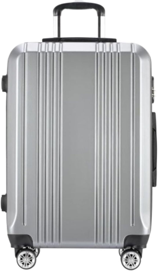 Travel and Bussiness Hard Shell Light Carry On Luggage Security Suitcase Large Capacity Storage Luggage Travel Luggage Suitcase (Color : Sliver, Size : 20IN)