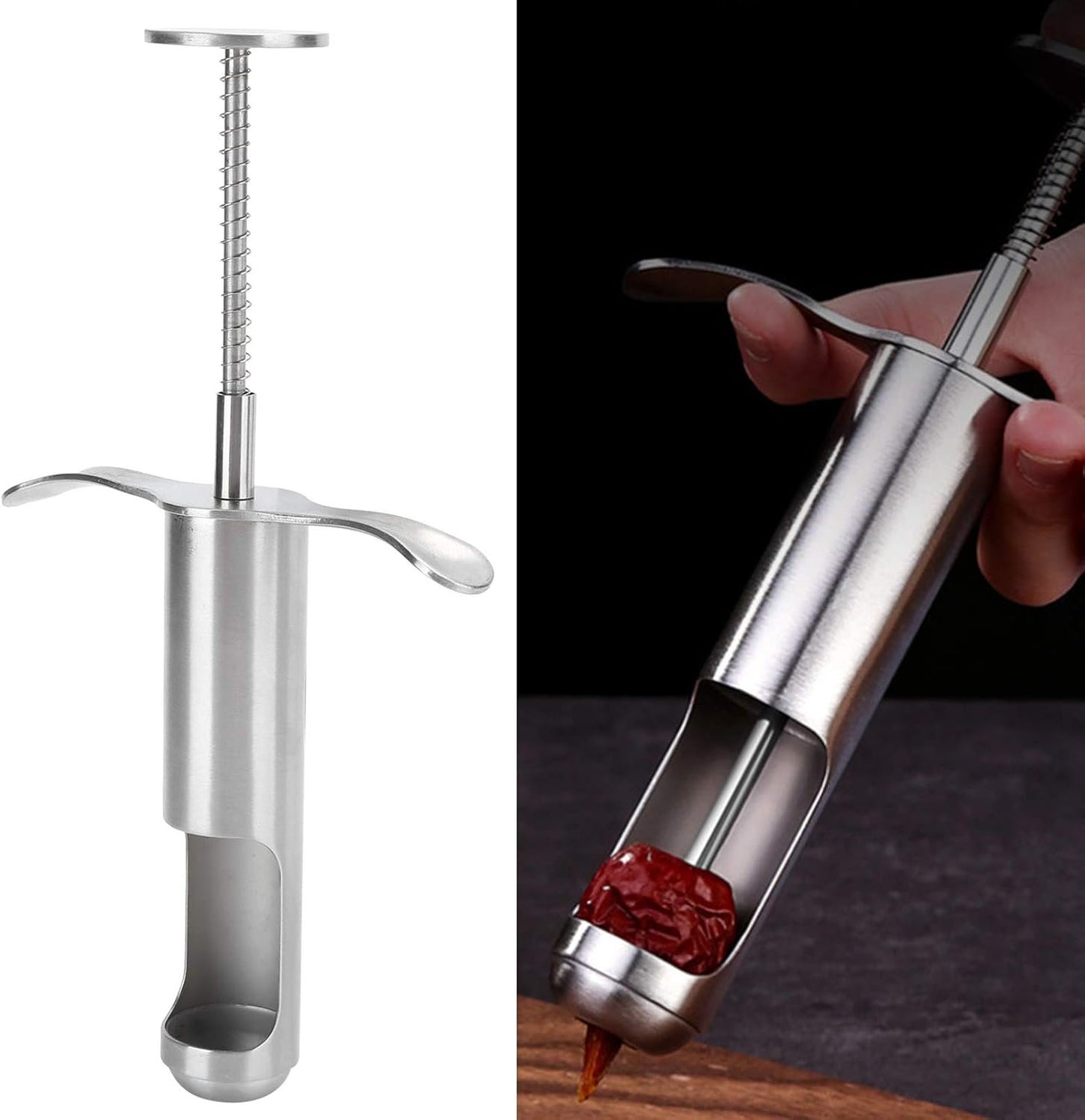 Yuecoom Utensile per la rimozione del torsolo a frutta in acciaio inossidabile Gadget da cucina Ultra Food Seminatrice a frutta Rimozione del torsolo per donne uomini bambini per