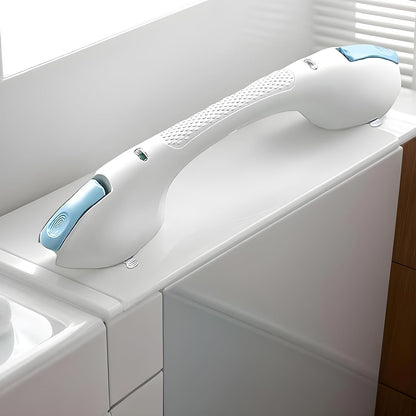 Shower Grab Rail, Safe Removable Shower Grab Bars with Suction Cup, 17.72x3.94x1.97 Inches, Disability Assistive Tool, Easy Install, Non-Slip Bathtub Safety Rails for Bathroom