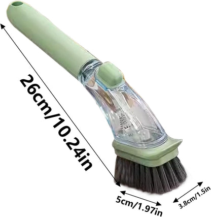 Soap Dispensing Dish Brush | Kitchen Essential Cleaning Brush | Multi Purpose Cleaning Brush | Handheld Soap Brush | Dish Cleaning Tool Ergonomic Design For Pans, Sink