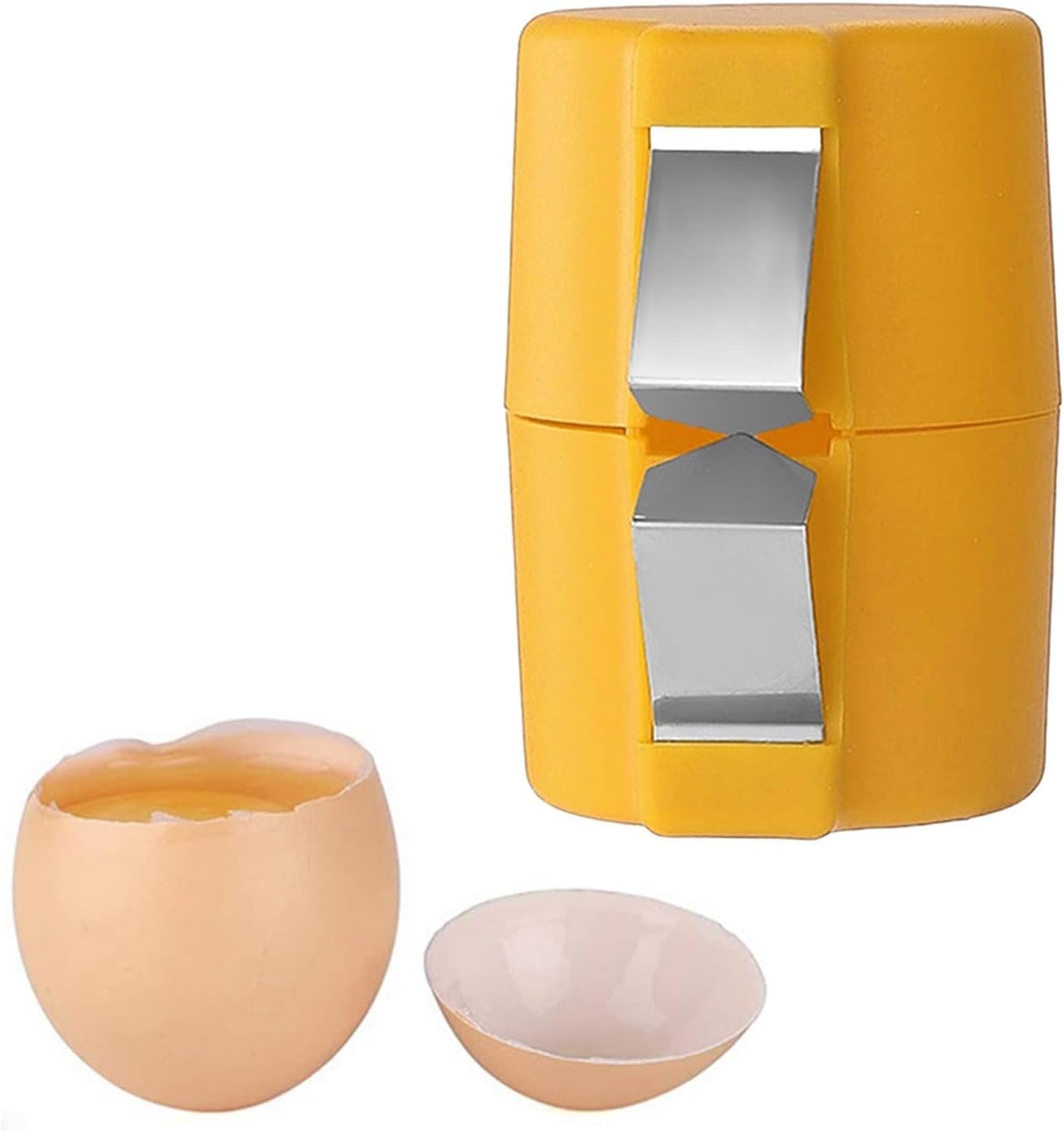 WeiLaiKeQi Handy Egg Cracker and Separator Combo for Easy Meal Prep, Yellow