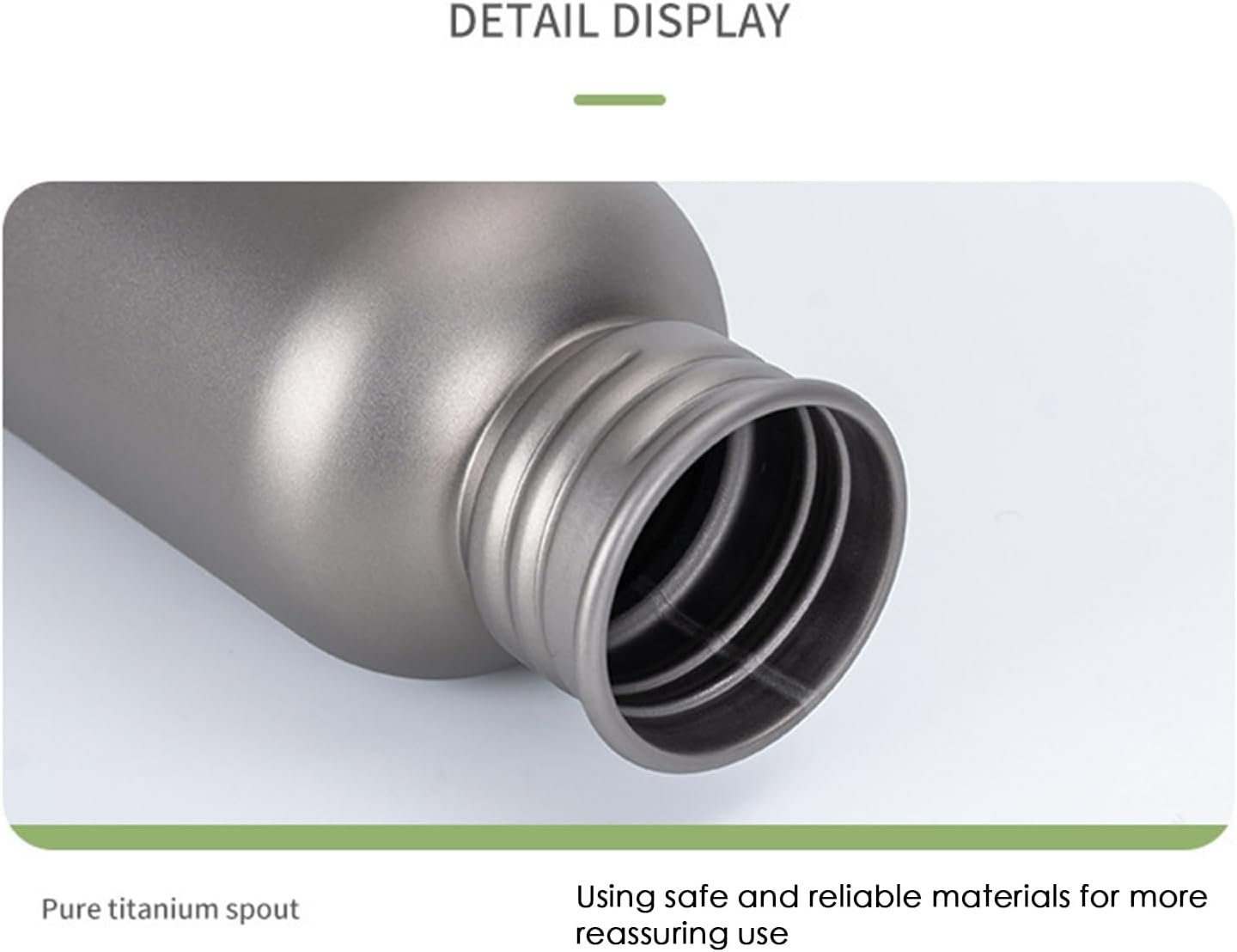 Outdoor Titanium Water Bottle - Lightweight Sports Hydration Cup, Leak-Proof Travel Drinkware | Pure Titanium Camping Bottle for Hiking, Cycling, Trekking, Boiling Water, Portable Adventure Use