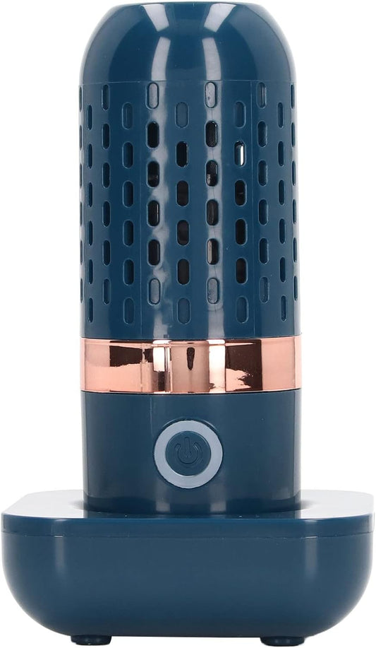 Bewinner Fruit & Vegetable Cleaner - Portable Fruit & Veggies Cleaner Device with Large Reaction Area, USB Wireless Food Purifier, Blue, Plastic Bristles