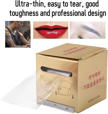pellicola sopracciglia Monouso Pellicola Protettiva Tatuaggio - Tatuaggio Makeup Plastic Wrap Preservative Film, Protezione Barriera Trasparente Accessori Trucco Antibatterico Kit Patch Impermeabile