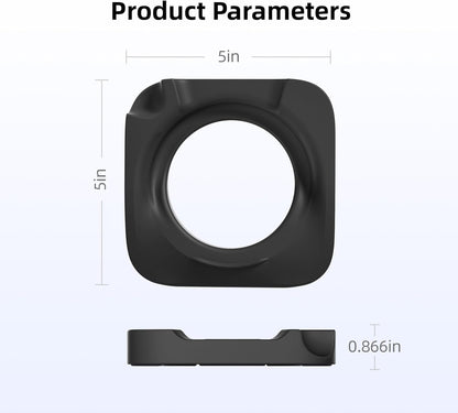 ELETIUO Desk Stand for Mac mini M4/M4 Pro 2024,Silicone Desktop Mount with Heat Dissipation,Anti-Slip Base,Easy Power Button Access,Space-Saving for Improved Cooling & Desk Organization,Black