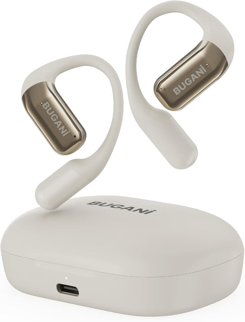 BUGANI Open Ear Headphones, Bluetooth 5.2 Wireless Headphones with Microphone, ENC Clear Talk, Immersive Stereo Sound, Fast Charging, 32H Playtime, Waterproof Sport Earbuds for Running.