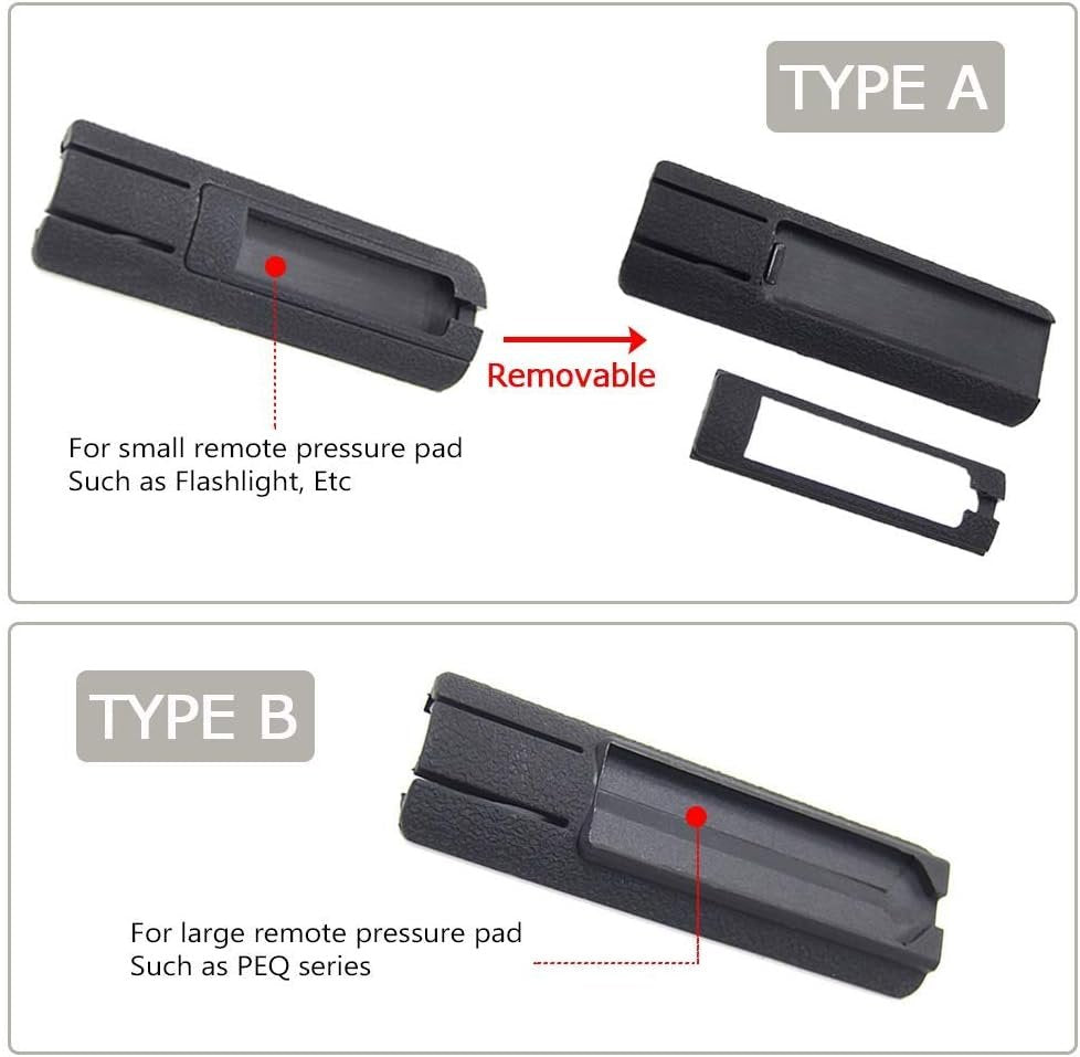 Scar Pocket Panel Remote Switch Rail Pads Set for PEQ-15 Style LED Flashlight Tactical for 20mm Rail 1 Set
