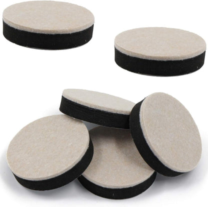 Table Bed Furniture Risers - Set of 4 Pieces Diameter 63.5 mm Height 16.5 mm Round Foot for Beds, Sofas, Wardrobes, Raised Feet Higher Height Resistance to Wear, Self-Adhesive, Sturdy.