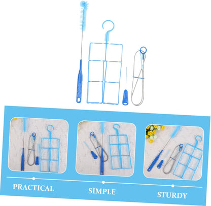 BRIGHTFUFU 4pcs Portable Hiking Water Bag Cleaning Brush Set Collapsible Water Reservoir Cleaner Essential Cleaning Supplies for Outdoor Camping Hiking and Backpacking