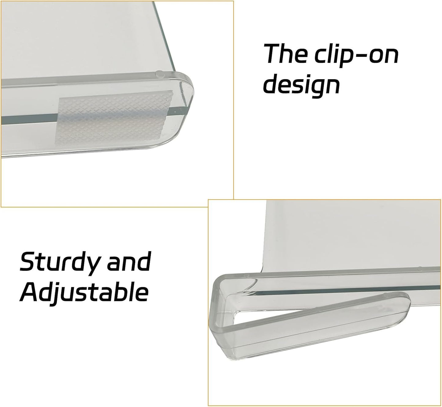 AeKeatDa 8 Pack Acrylic Shelf Dividers for Closets,Books,Clear Shelf Separators Multifunctional Shelf Divider for Kitchen Cabinets, Home,Bookcases and Others