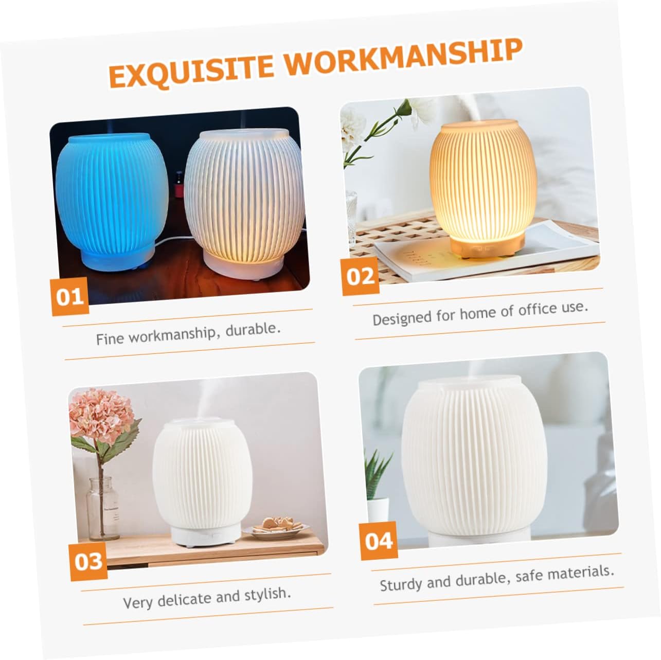 ULDIGI USB Aroma Diffuser with Light Desktop Air Humidifier for Home Office Elegant Design with Remote Control for Aromatherapy Decoration