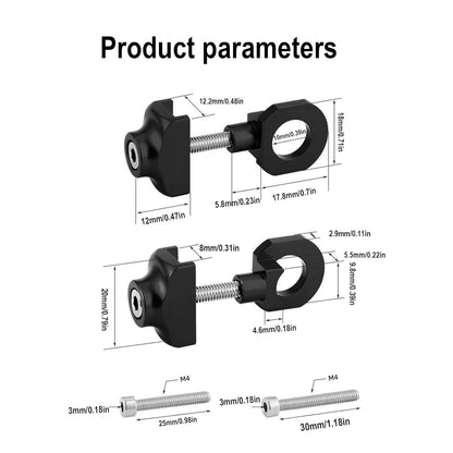 Bike Chains Tensioner, Folding Chain Fastener, 0.79x0.47x0.47 Inches Portable Safety Enhancer, Cycling Chain Alignment Tool for Men, Women and Improves Riding Stability