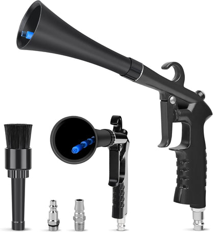 Car Cleaning Gun Detailing Interior Dryer Air Blow Gun, High Pressure Blower Gun, Car Detailing Kit Interior Cleaner, Car Detailing Tools for Car Quickly Blasts Dirt and Dust Works with Air