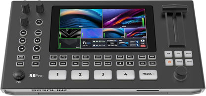 SPROLINK NeoLIVE R5PRO-S 1080P 60HZ 5.5-inch Screen Professional-Grade Live Video switcher, Portable All-in-one 4 HDMI 4K inputs Horizontal and Vertical Screen NDI Support (Optional)