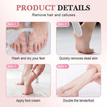 Electric Callus Remover, 2025 New 2-in-1 Electric Foot Callus Remover, Pedicure Tools for Feet, ElectricS Callus RemoverS for Feet, Foot Care for Men and Women (1pcs)