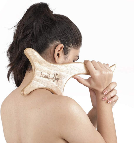 NatureSooth Wooden Gua Sha Massage Tool - Muscle Adhesions and Cellulite Treatment - Soft Tissue Repair and Scar Recovery - Full Body Pain and Stress Relief