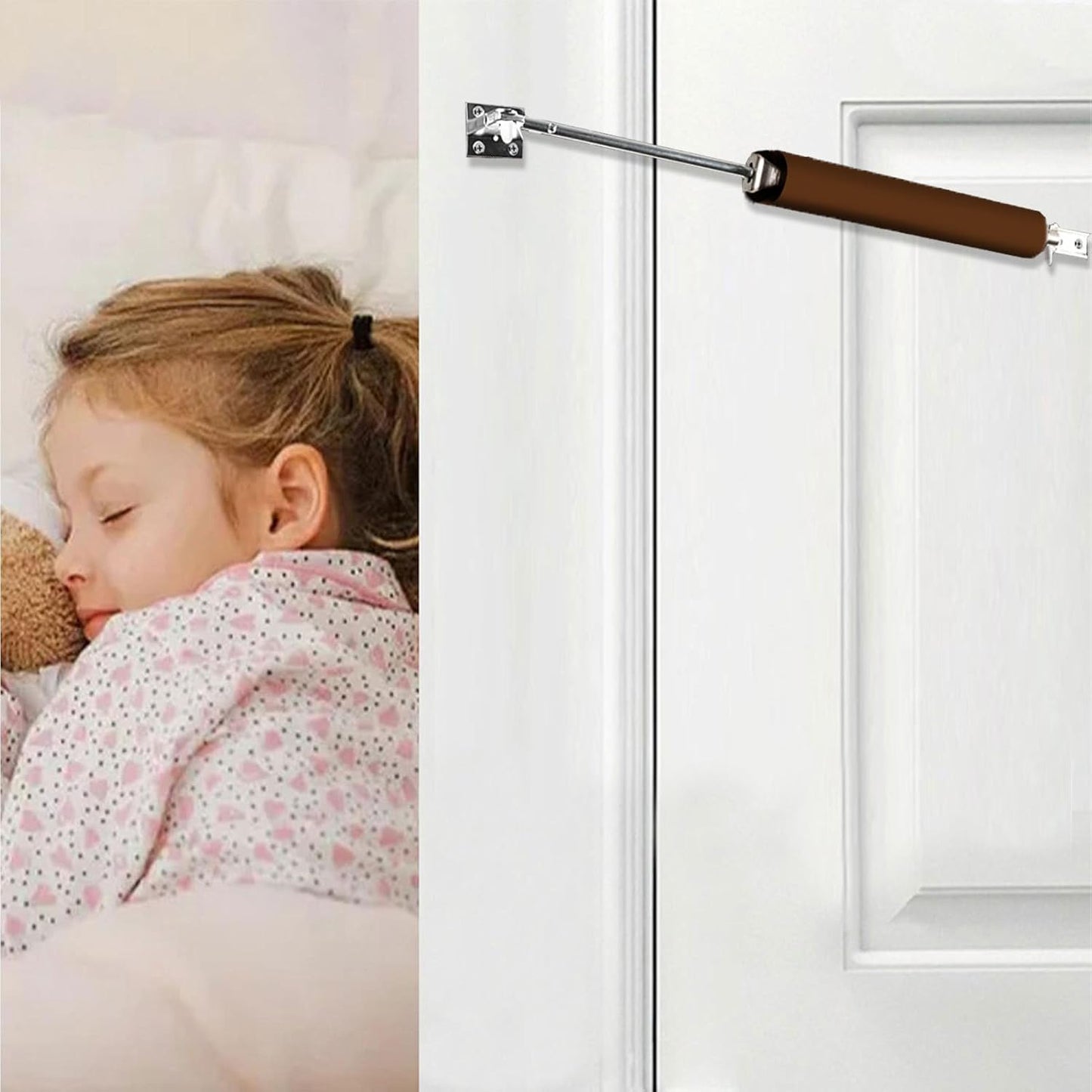 Automatic Door Closer, Portable Doors Closure, Safety Home Supplies, Easy Install Closing Tool, Ideal for Apartment, Living Room, Dorm, Bathroom, Kitchen Use 9.69x35.43 Inch