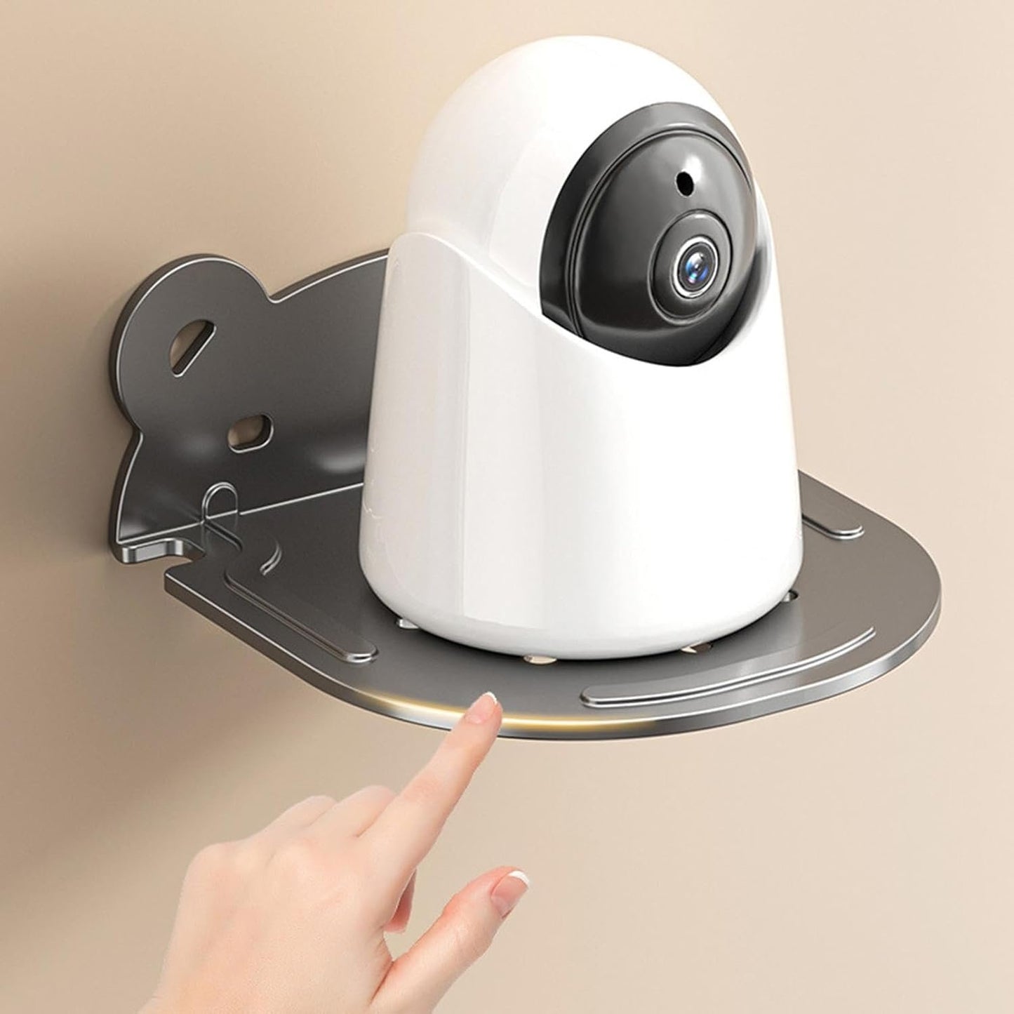 Security Camera Wall Shelf | Streaming Media Devices Storage Shelf | Media Players Wall Mount Organizer Rack for Router, Speaker, Projector