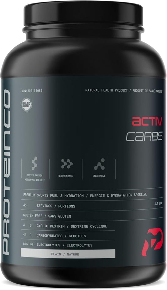 ProteinCo | ActivCarbs | Advanced Carbohydrates & Electrolytes Powder Formula | Cyclic Dextrin | Muscle Recovery | Energy - Performance - Recovery - Hydration | Plain | 2 kg