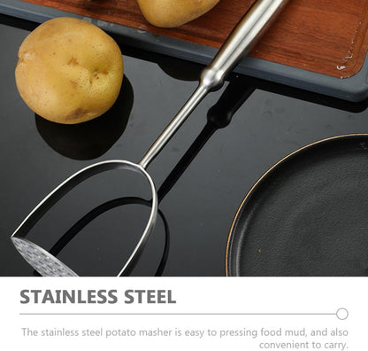 HOLIDYOYO Tools for Grinding Potatoes Set Kitchen Tools Kitchen Gadgets Kitchen Masher Press for Potatoes Dad Kitchen Utensils Crusher Beans Stainless Steel 304 Silver