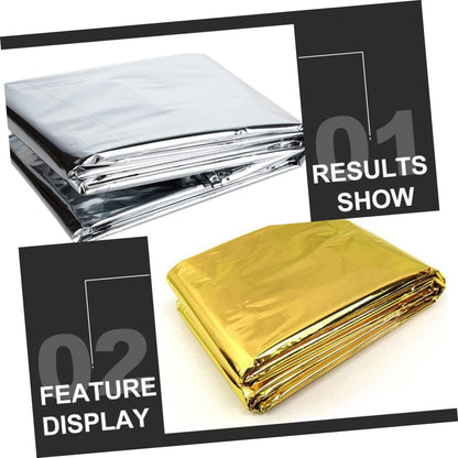 Parliky Emergency Thermal Blanket Set Survival Gear Camping Blanket Heat Reflective for Outdoor Protection