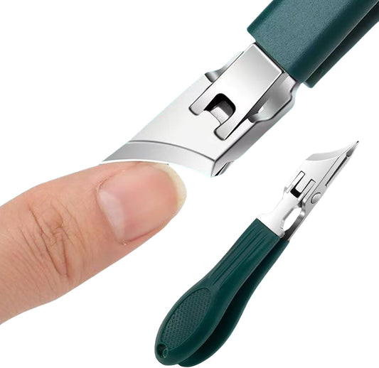 Anti-Splash Nail Clipper - Precision Toenail Cutter with Catcher, Heavy-Duty Stainless Steel Trimmer | Heavy-Duty Ergonomic Splash-proof Nail Clippers, Ergonomic Tool for Foot Care, Personal Grooming,
