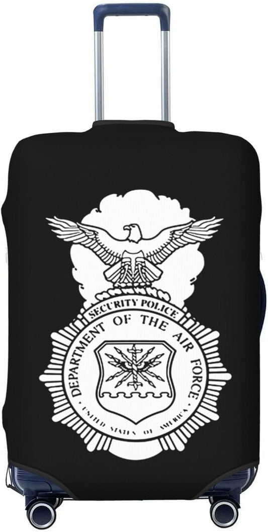 CRJSNYEAG USAF Security Forces Luggage cover Protective cover Anti-scratch luggage cover Fits 18-32 inch luggage, Black, Small