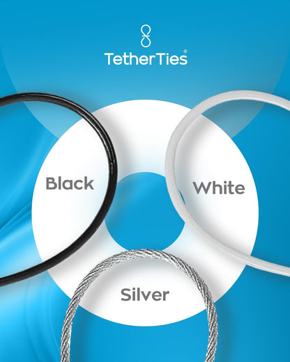 Patented Pre-Assembled Adapter Ties - Anti-Theft Cable Locks for Tools, Dongles, Tethers, Computer adapters. Steel Cable, Security Lock, Easy Installation with Free Crimping Tool