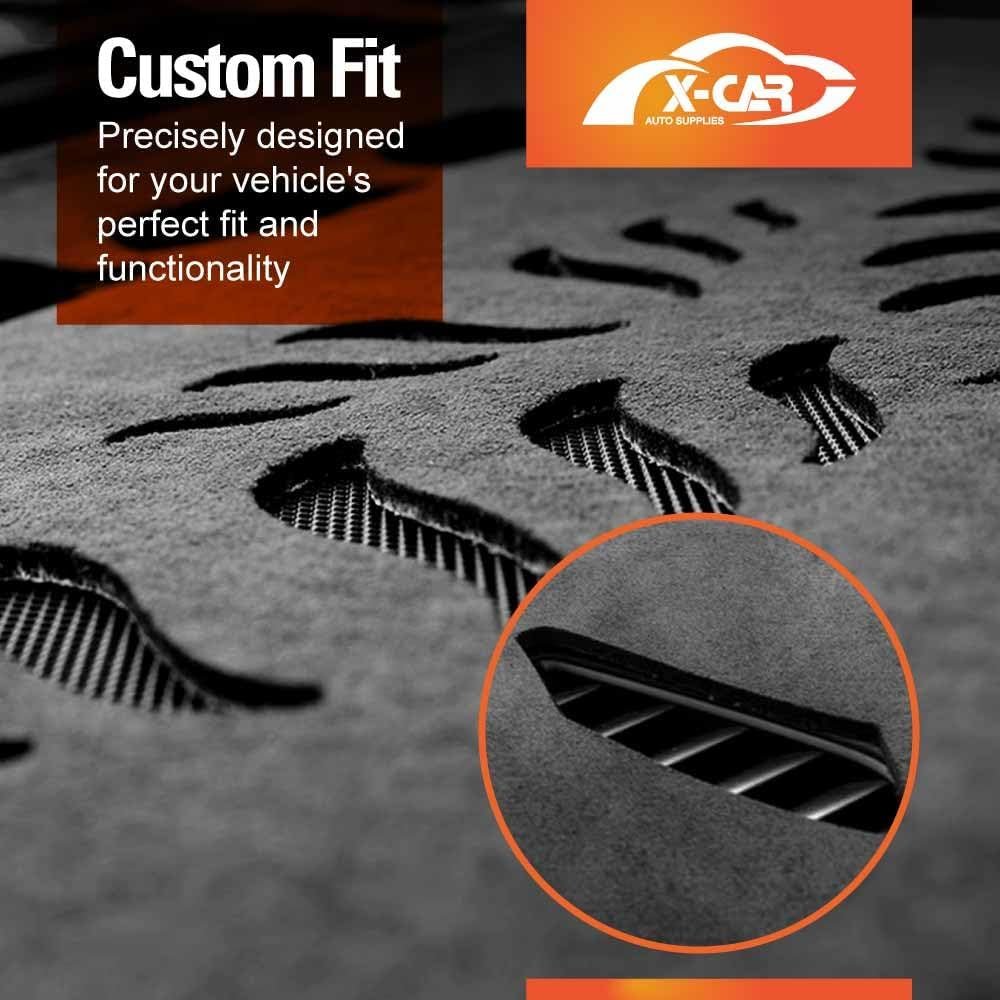 X-Car Dash Mat for Toyota Prado 150 Series 2009-2024 Non-Slip Microfiber Pad Cover Interior Accessories