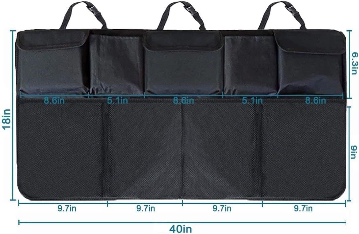 Car Trunk Organizer, Backseat Hanging Organizer with 9 Large Storage Bag -Trunk Organizer for SUV,Truck,Van-Free Your Trunk Space (9bag)