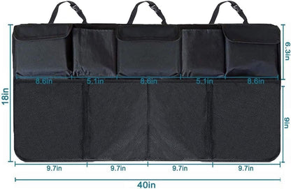 Car Trunk Organizer, Backseat Hanging Organizer with 9 Large Storage Bag -Trunk Organizer for SUV,Truck,Van-Free Your Trunk Space (9bag)