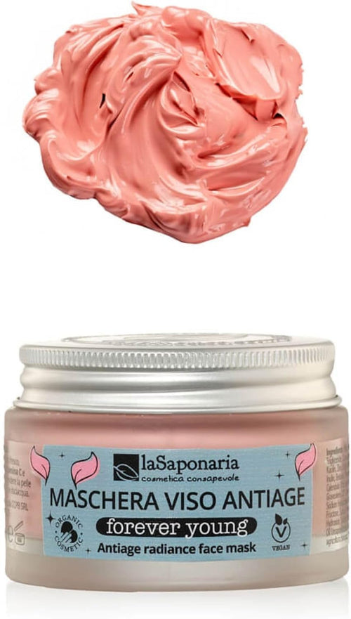 La Saponaria | Forever Young Anti-Aging Face Mask with Iris, Vitamin C and Phytoretinol, 50 ml