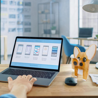 Creative Animal Glasses Stand, Wooden Corgi Eyeglass Holder, Spectacle Display Rack, Sunglasses Display Rack for Home Office Desk Decor Accessories