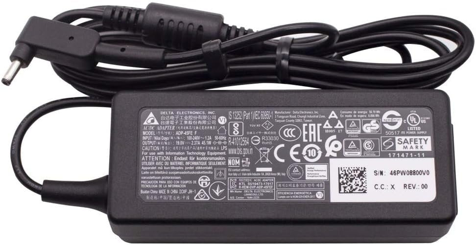 New Genuine Delta 45W Charger for Acer KP.0450H.013 Laptop Power Supply Ac Adapter 3.0 x 1.1mm
