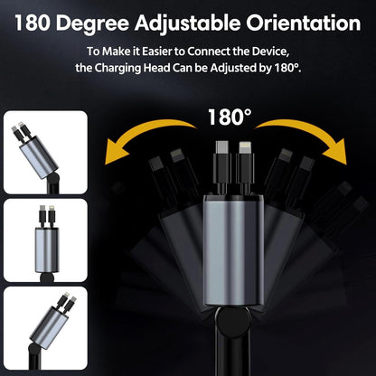 Sweetone Retractable Car Charger, Portable Car Charger 66 W Cigarette Lighter Socket USB C, Charger Adapter for Car Mobile Phone, Car Charger Compatible with iPhone/Samsung Galaxy/iPad