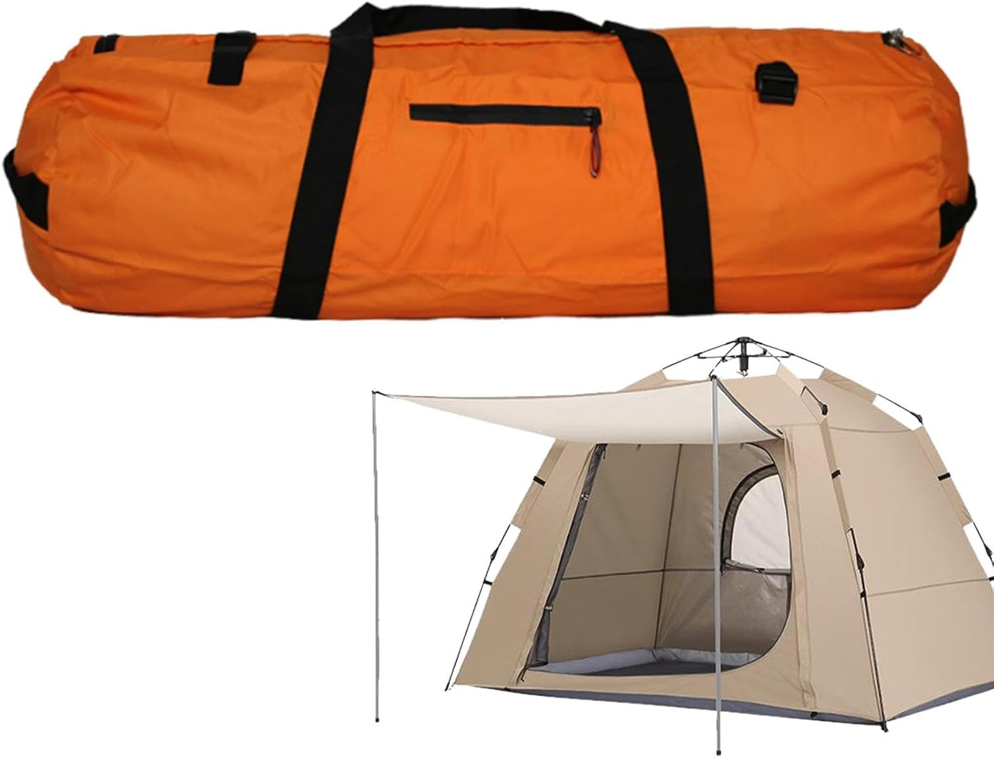 GkgWuxf Zippered Duffel Bag for Travel | Travel Tent Bag | Double Handle Design Zippered Tent Bag Foldable for Outdoor Gear