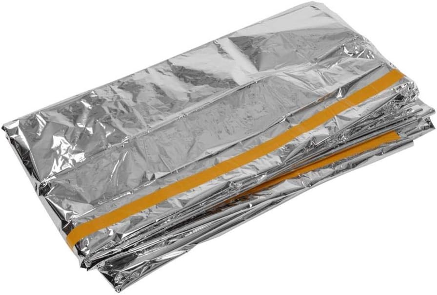 Emergency Thermal Blankets, Mylar Survival Shelter Tent First Aid Kit Weather