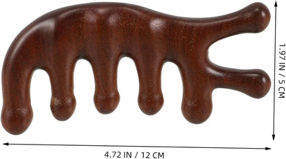 BESTYASH Massaggiatore Per La Testa Pettine Toelettatura Shampoo Guasha Manuale Corpo Dente Attrezzo Facciale Accessori Per La Cura Dei Districante Palmare Largo Di Legno Coffee